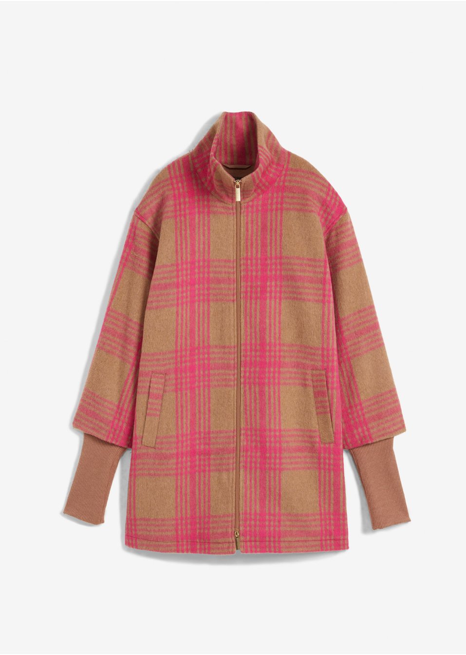 Veste longue à carreaux