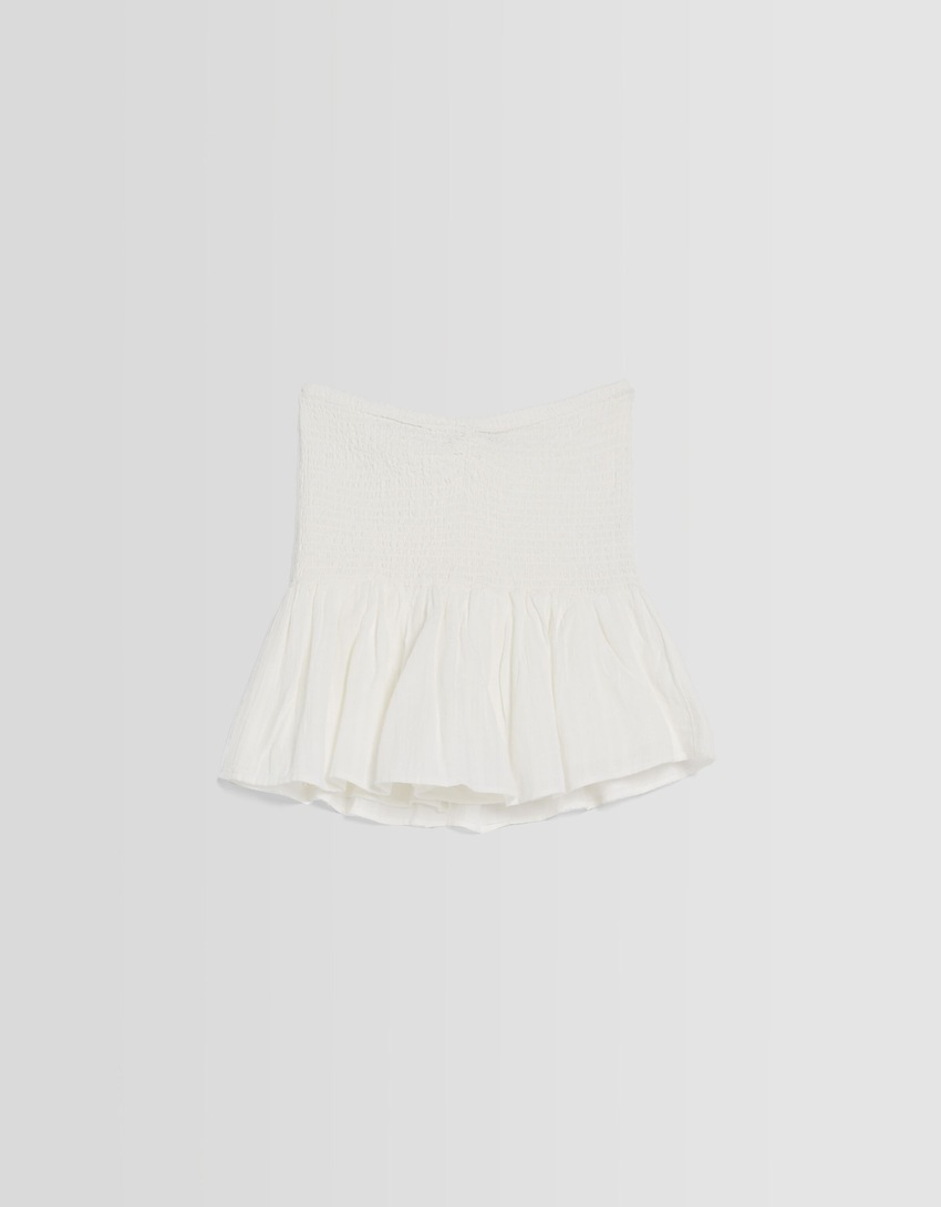 Saia-calça franzida
