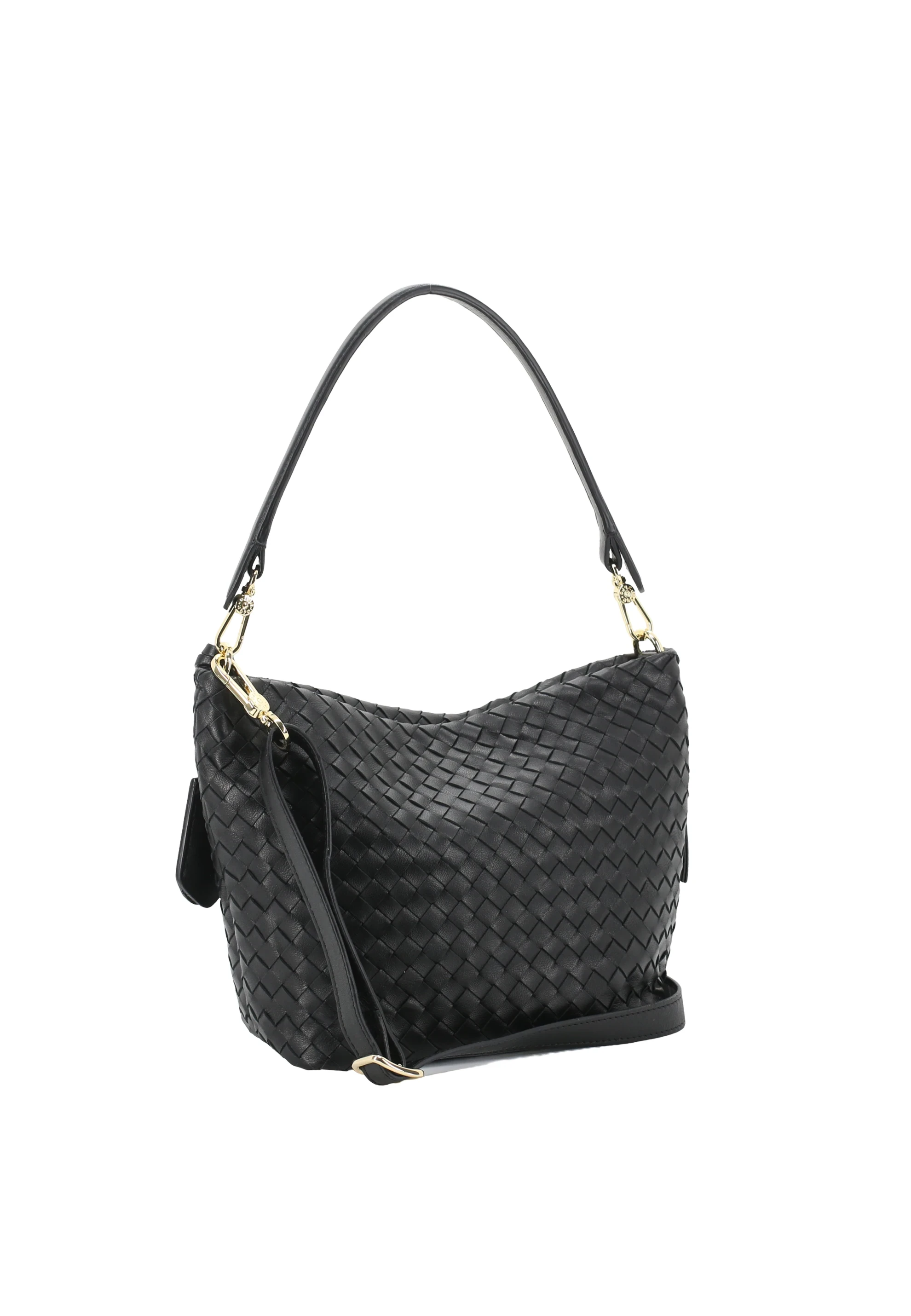Hobo EBONY SMALL Leather Piuma Opaco Standard