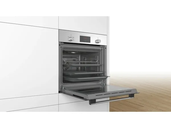 Bosch HBF113BR1S Serie | 2, Indbygningsovn, 60 x 60 cm, rustfrit stål