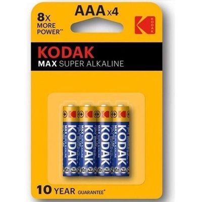 Piles Alcalines AAA Kodak Max - Pack de 4