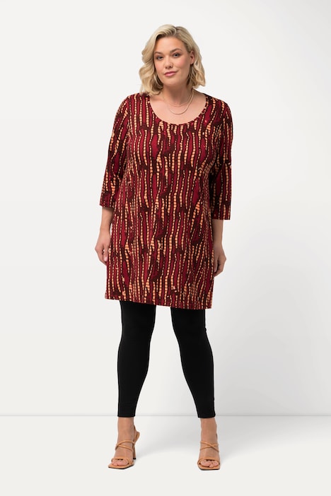 Longshirt, Batikmuster, Rundhals, 3/4-Arm