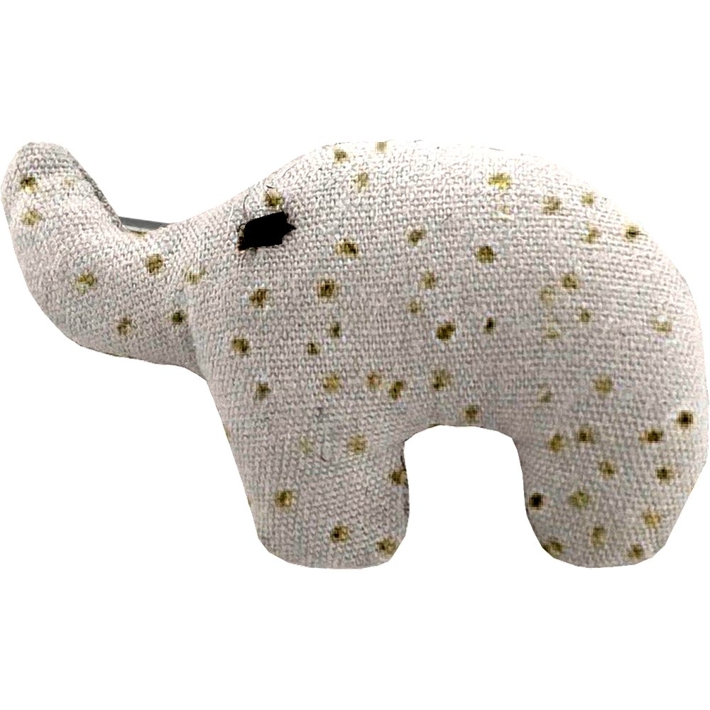 Barrette Eléphanteau Blanc Pailleté