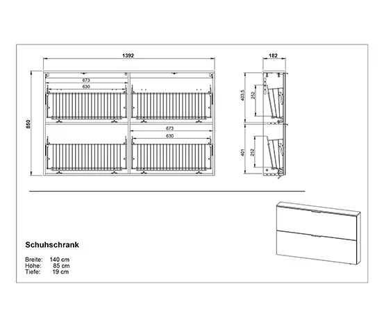 Schuhschrank »Valega«, graphit