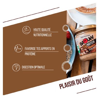 Pâte à tartiner protéinée Baouw Bio Crunchy Praliné/Noisette - 200g
