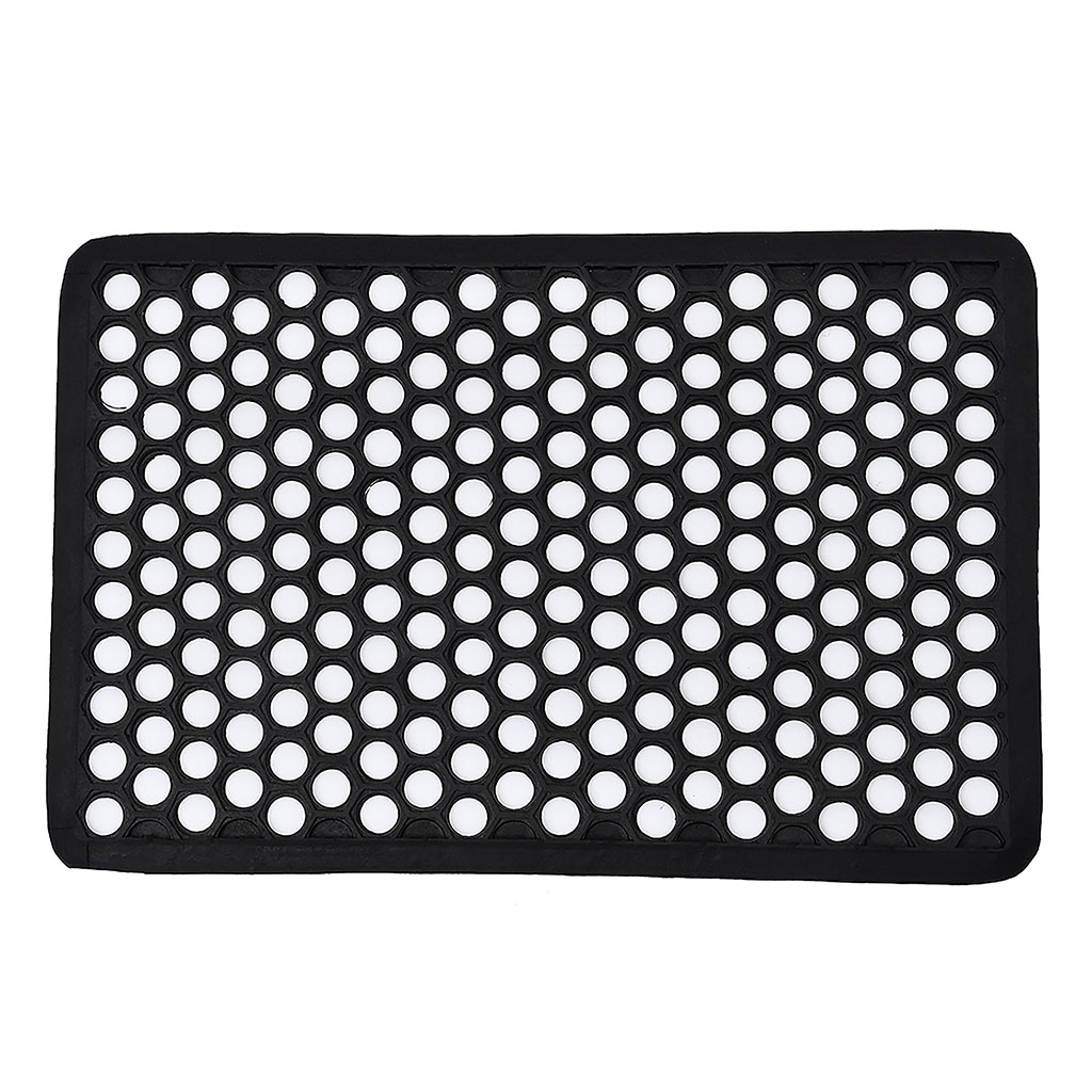 Tapis d'entrée grille caoutchouc noir 40x60cm