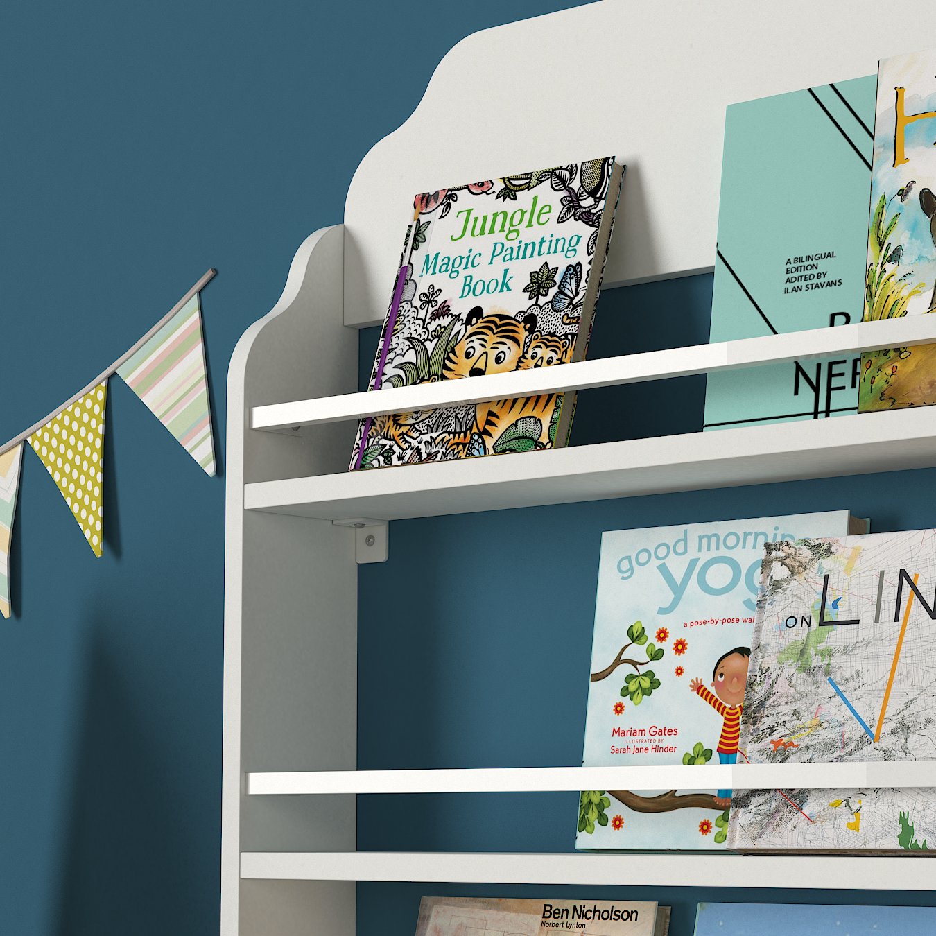 Bücherregal Montessori Weiß