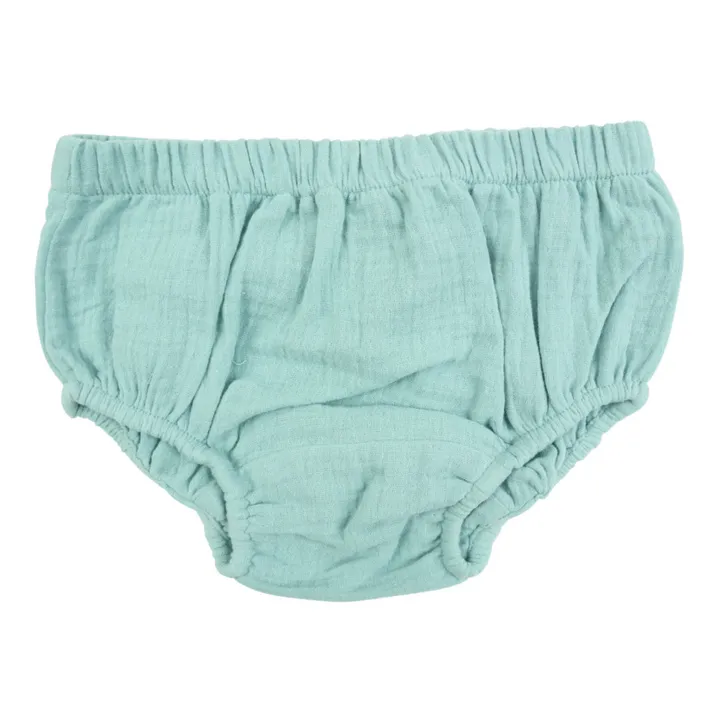 La Petite Collection Bloomer Gaze de Coton Bio | Vert d'eau