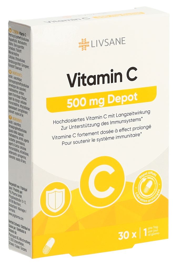 LIVSANE Vitamin C Depot Kaps 500 mg Blist 30 Stk