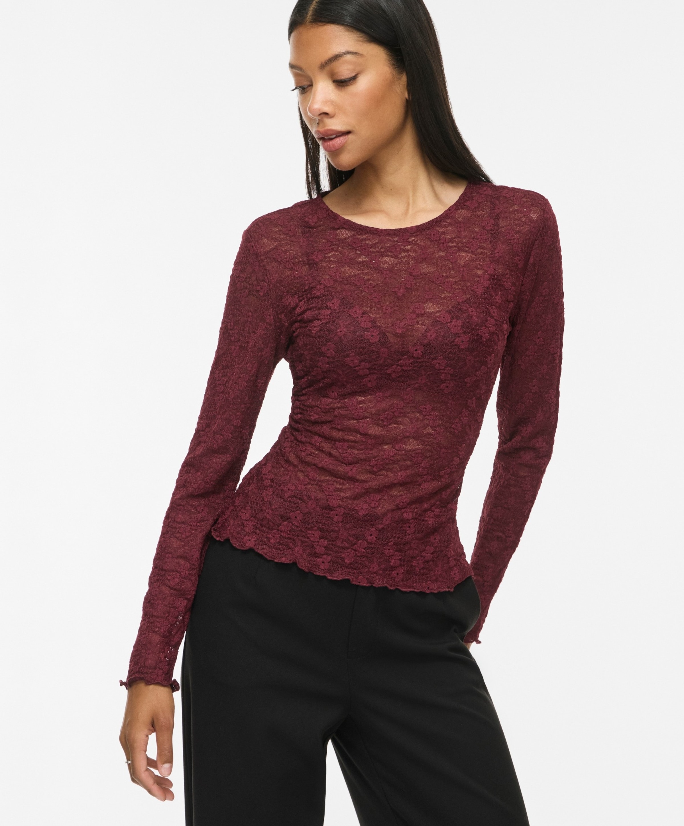 Vila Dames longsleeve bordeaux
