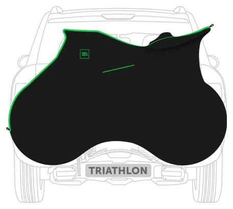 Housse de Protection Velosock Black E pour Vélo de Triathlon Durable   Déperlante Noir/Vert