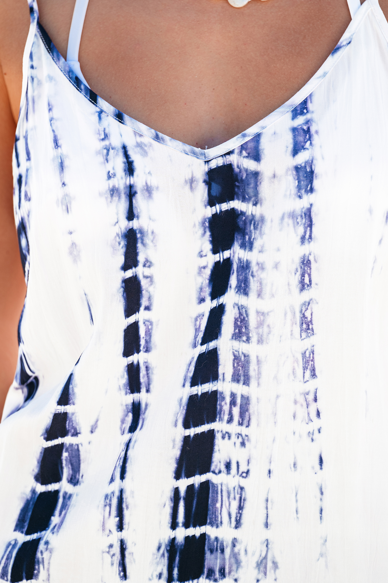 Débardeur à col en V tie dye