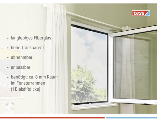 tesa Clip-On Vliegenhor 120x140 cm