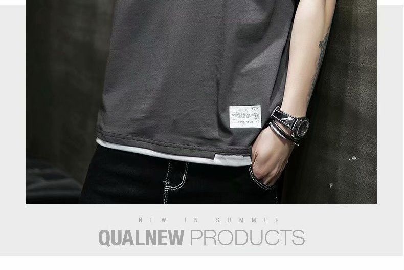 Wewewow - Mock tweedelig T-shirt met korte mouwen