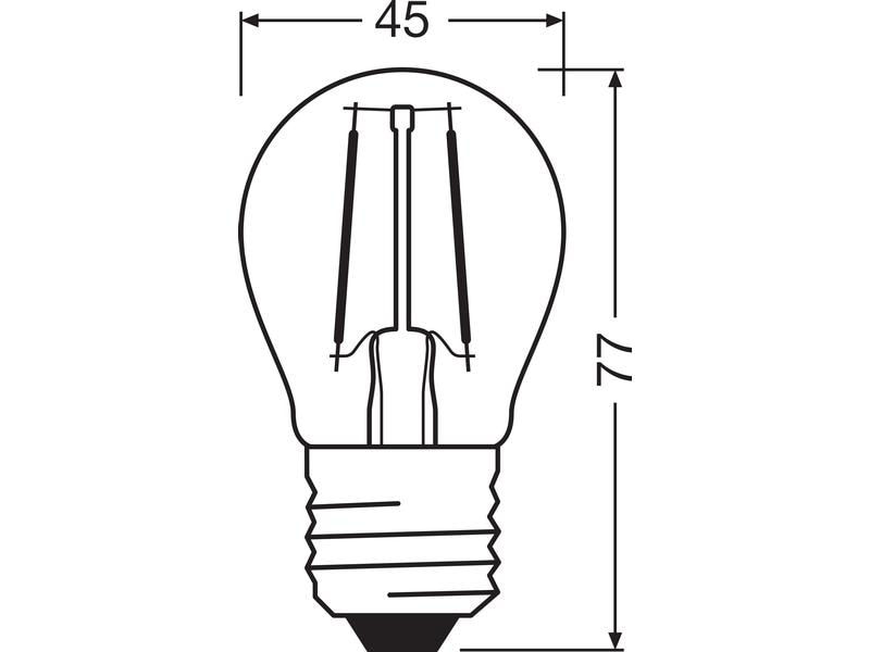 OSRAM Lampe Star Filament, 4W, E27 Warmweiss LED-Lampe