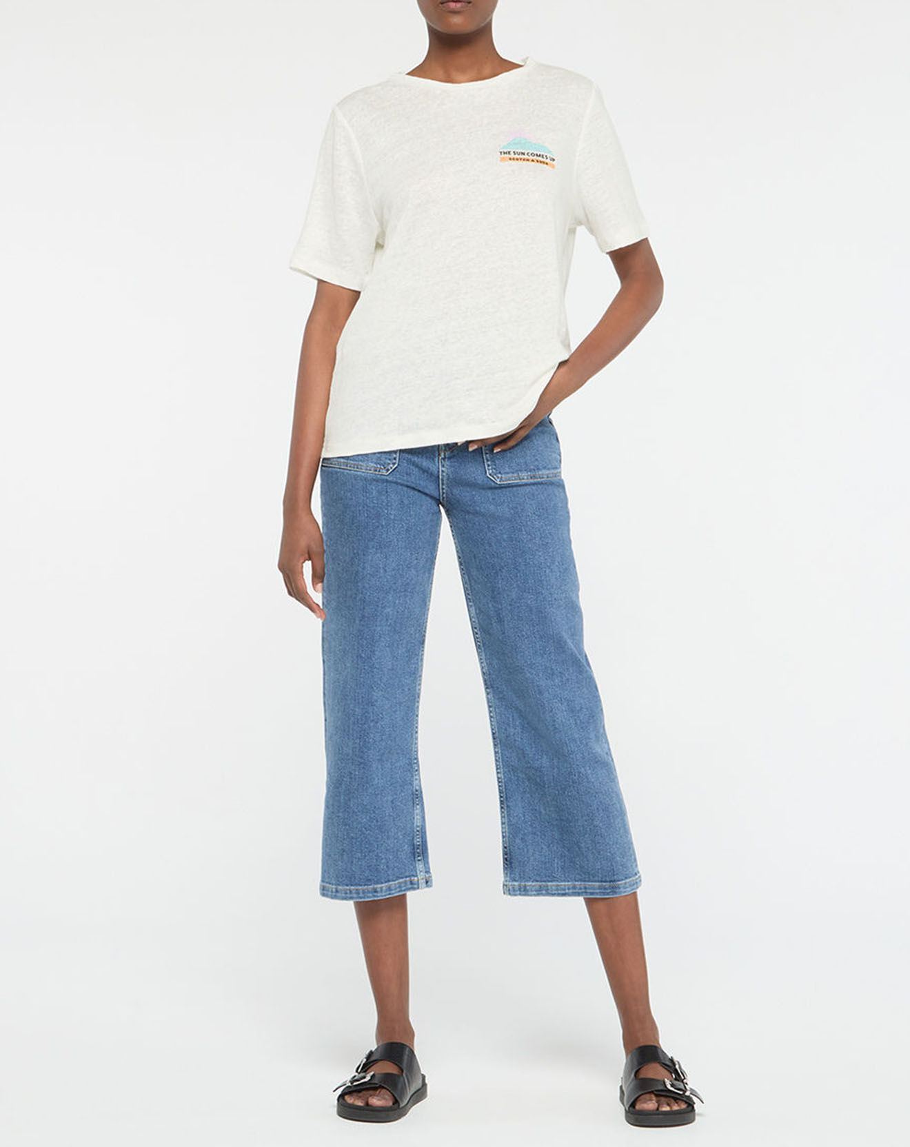 Scotch & Soda T-Shirt 100% Lin blanc