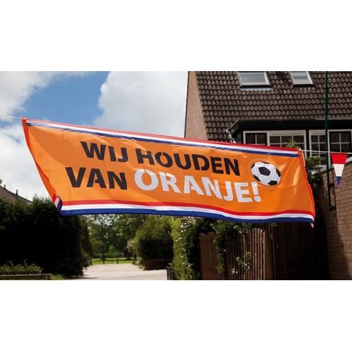 Vlag Wij Houden Van Oranje 2,2m