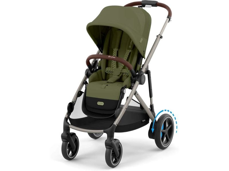 CYBEX Gold Kinderwagen eGazelle S Grün Elektrischer Kinderwagen mit 20 Kombinationen