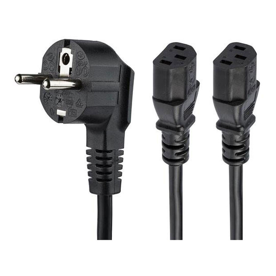 StarTech.com Cordon d'alimentation PC en Y avec prise Schuko vers C13 - 2 m