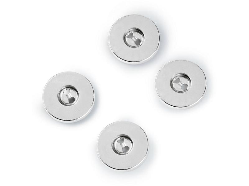 Prym Knöpfe Magnet-Annähknopf Silber, 19 mm Knöpfe aus Metall zum Annähen