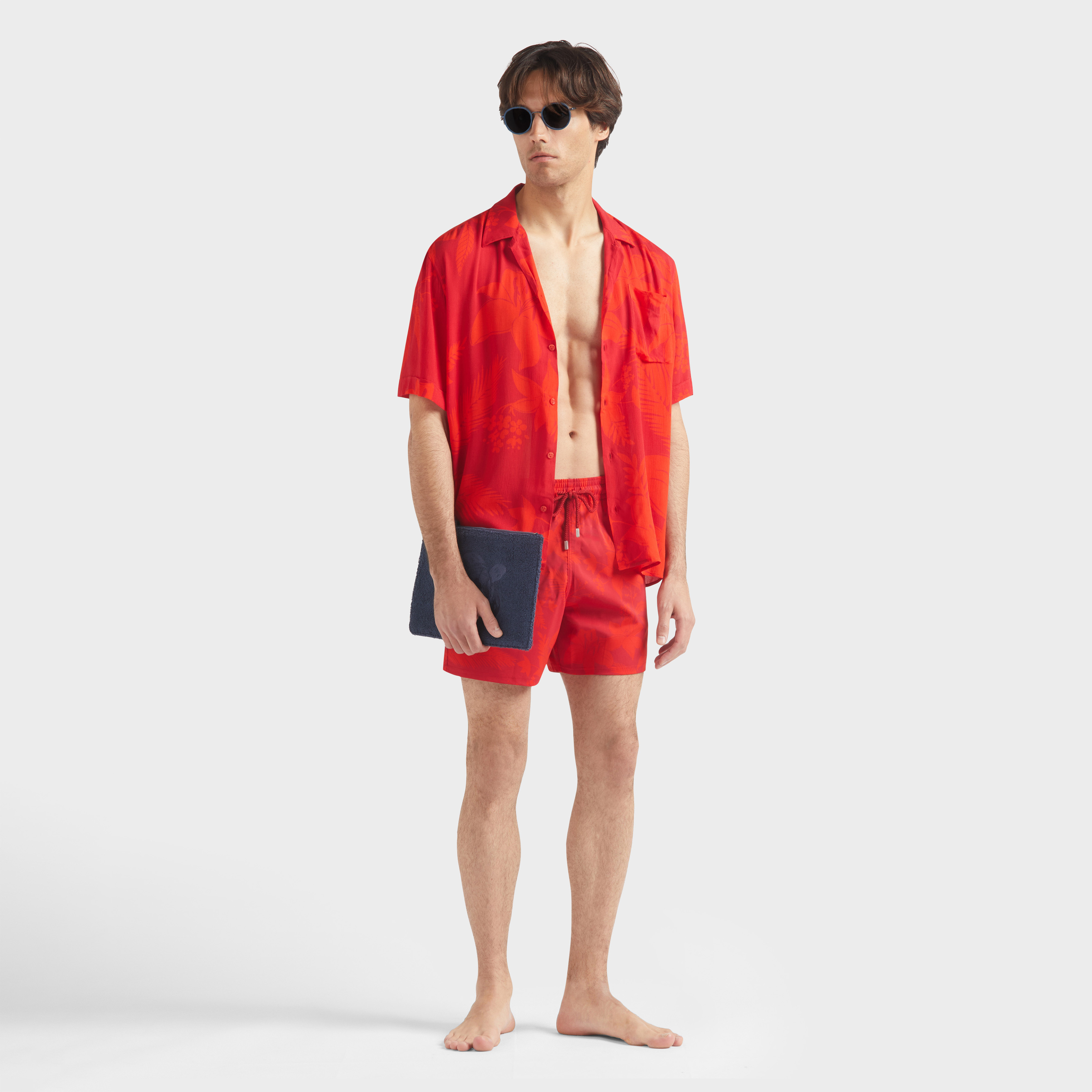 Chemise bowling en viscose homme Flower Power
