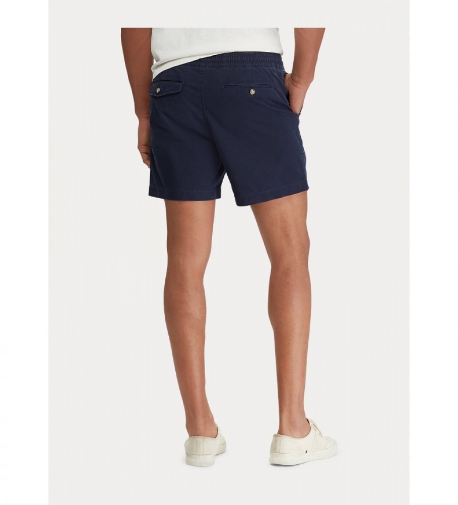 Calções polo Ralph Lauren em sarja azul-marinho