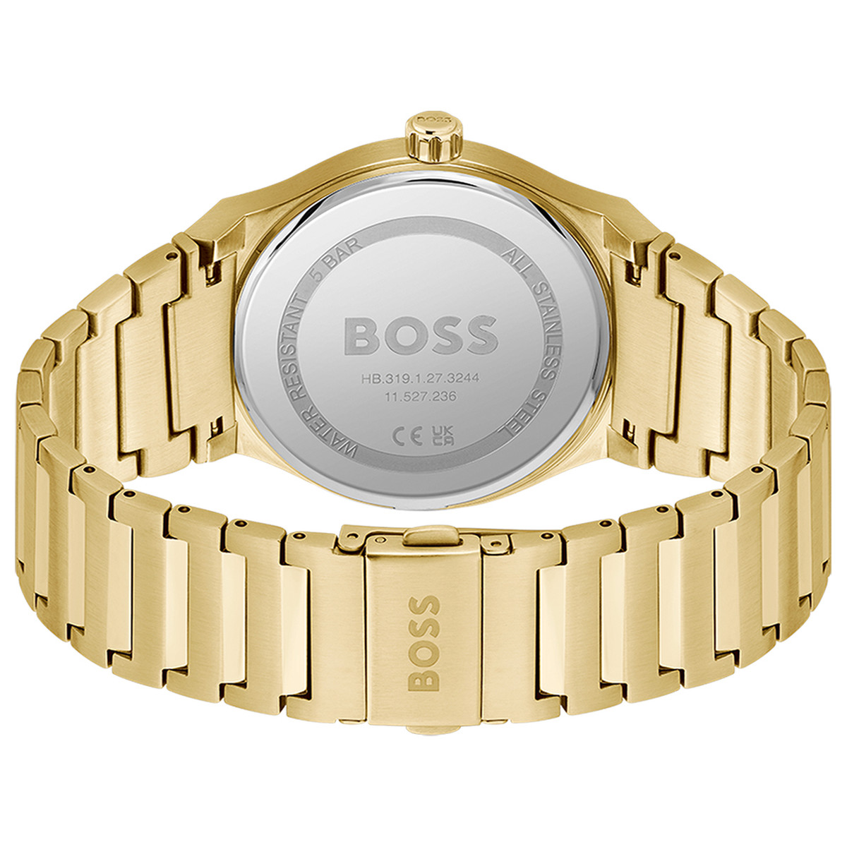 Montre BOSS sport lux homme bracelet acier doré jaune