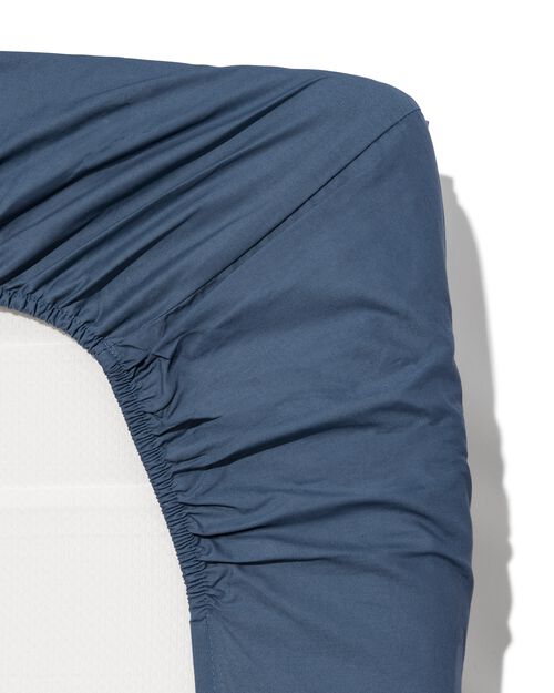 drap-housse coton doux 80x200 bleu