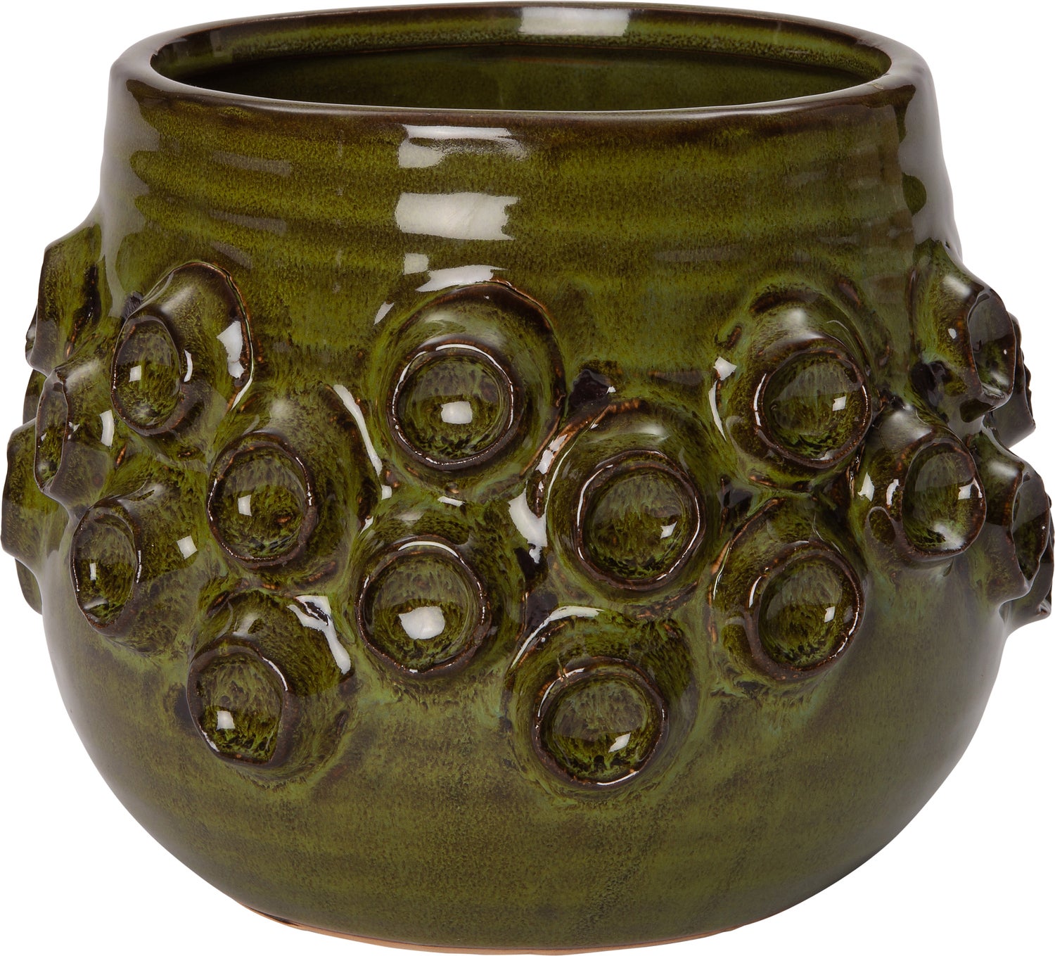 Intratuin bloempot Dante groen D 17,5 H 13,5 cm