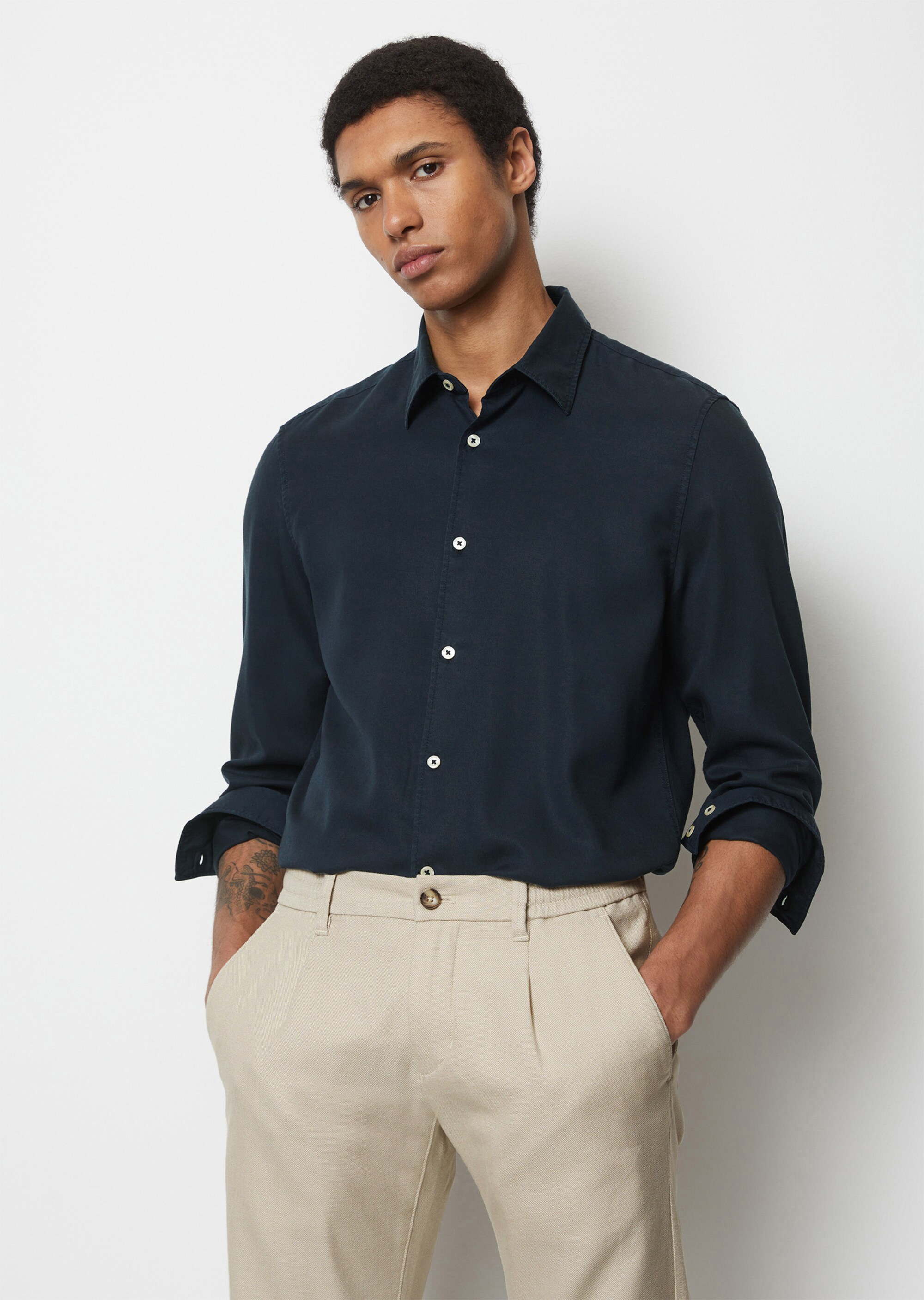 Hemd regular aus softem TENCEL™ Lyocell