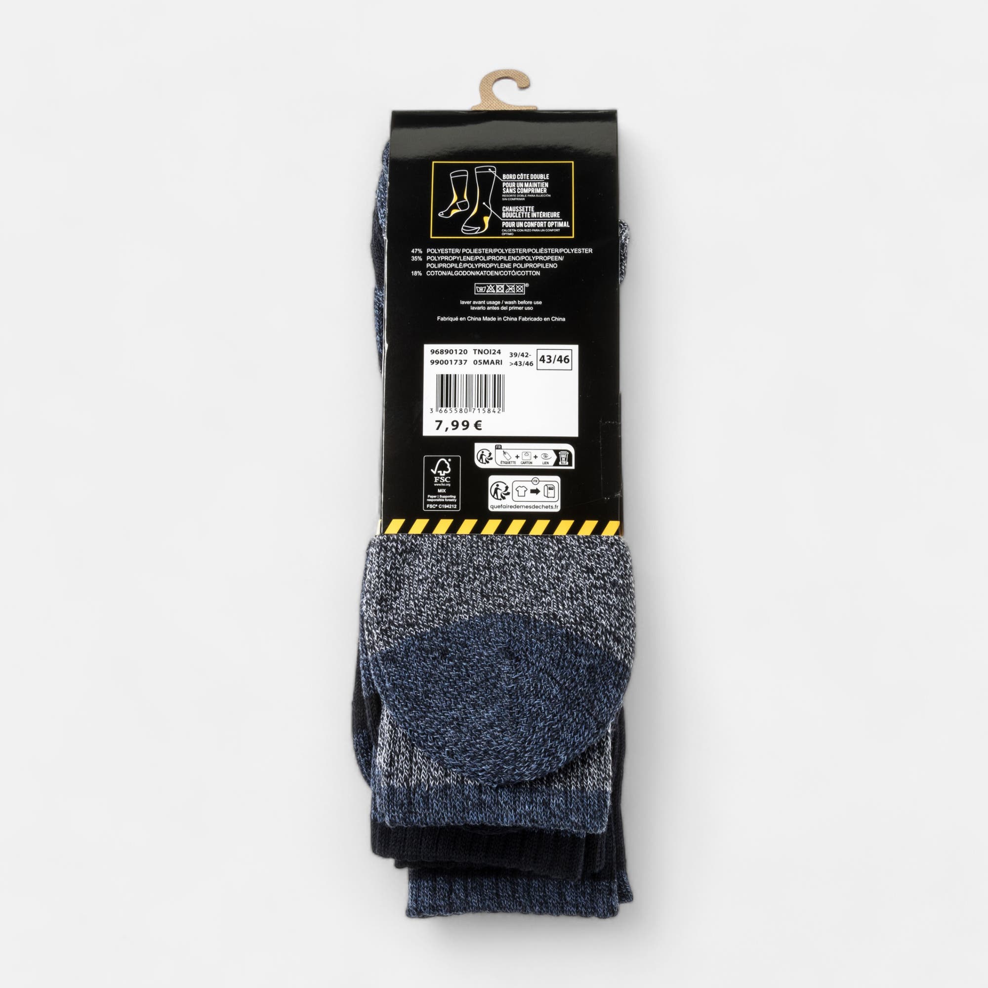 Chaussettes Homme bleu marine