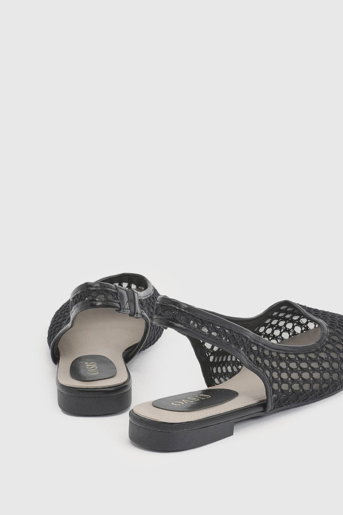 Oasis Ballerines À Bride Arrière En Synthétiquecuir Avec Dentelle Shauna