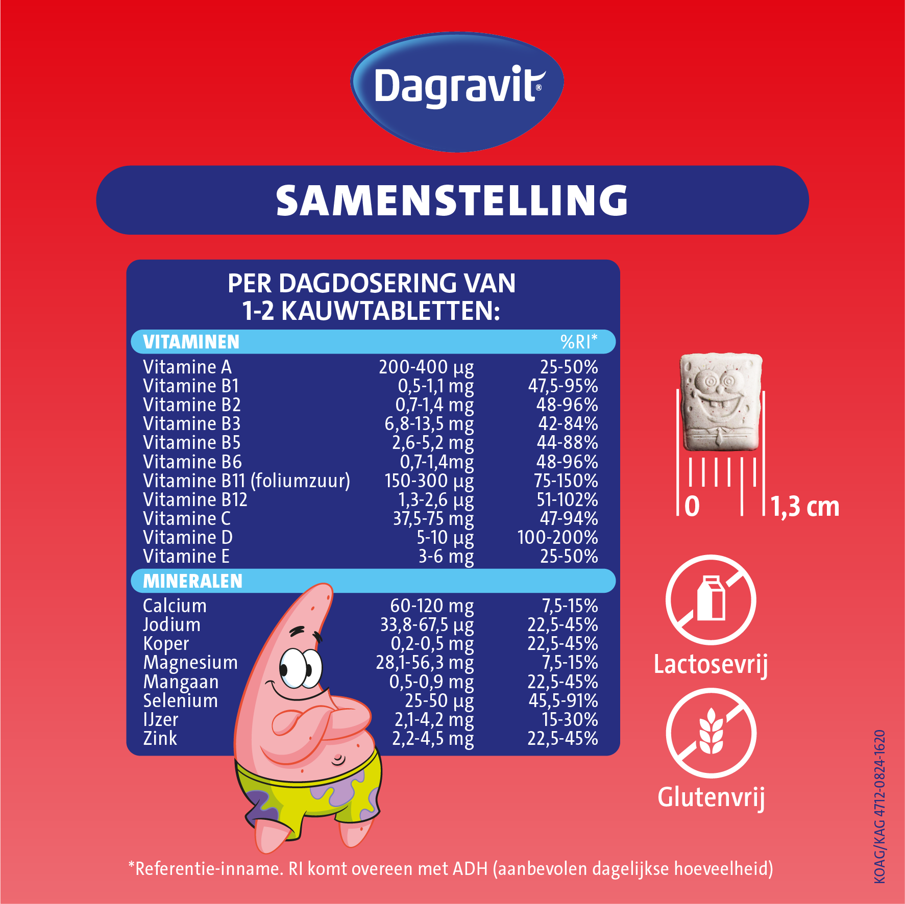Dagravit Kids Extra 6-12 Jaar Multivitaminen (60 tabletten)