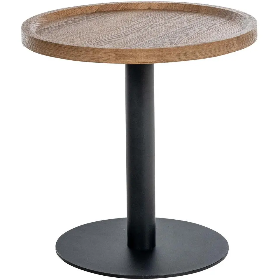 CLP Bijzettafel Aspen mat zwart Frame - Hout - bruin