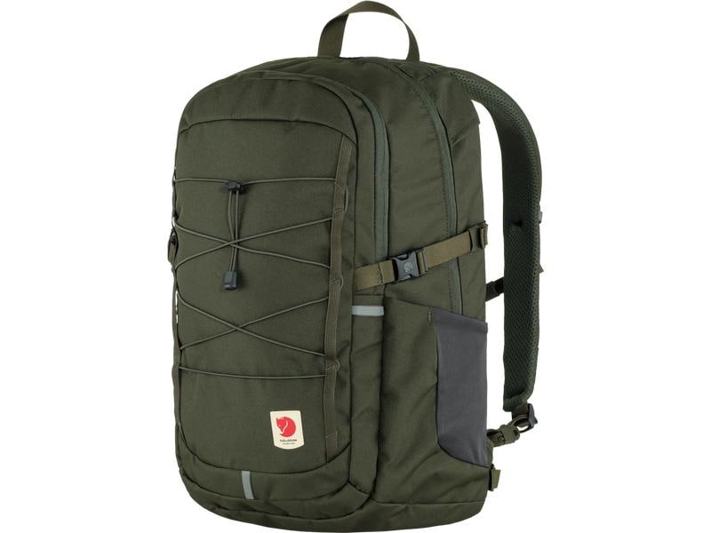 Fjällräven Freizeitrucksack Skule 28 l, Dunkelgrün Laptop-Rucksack aus wasserabweisendem Material