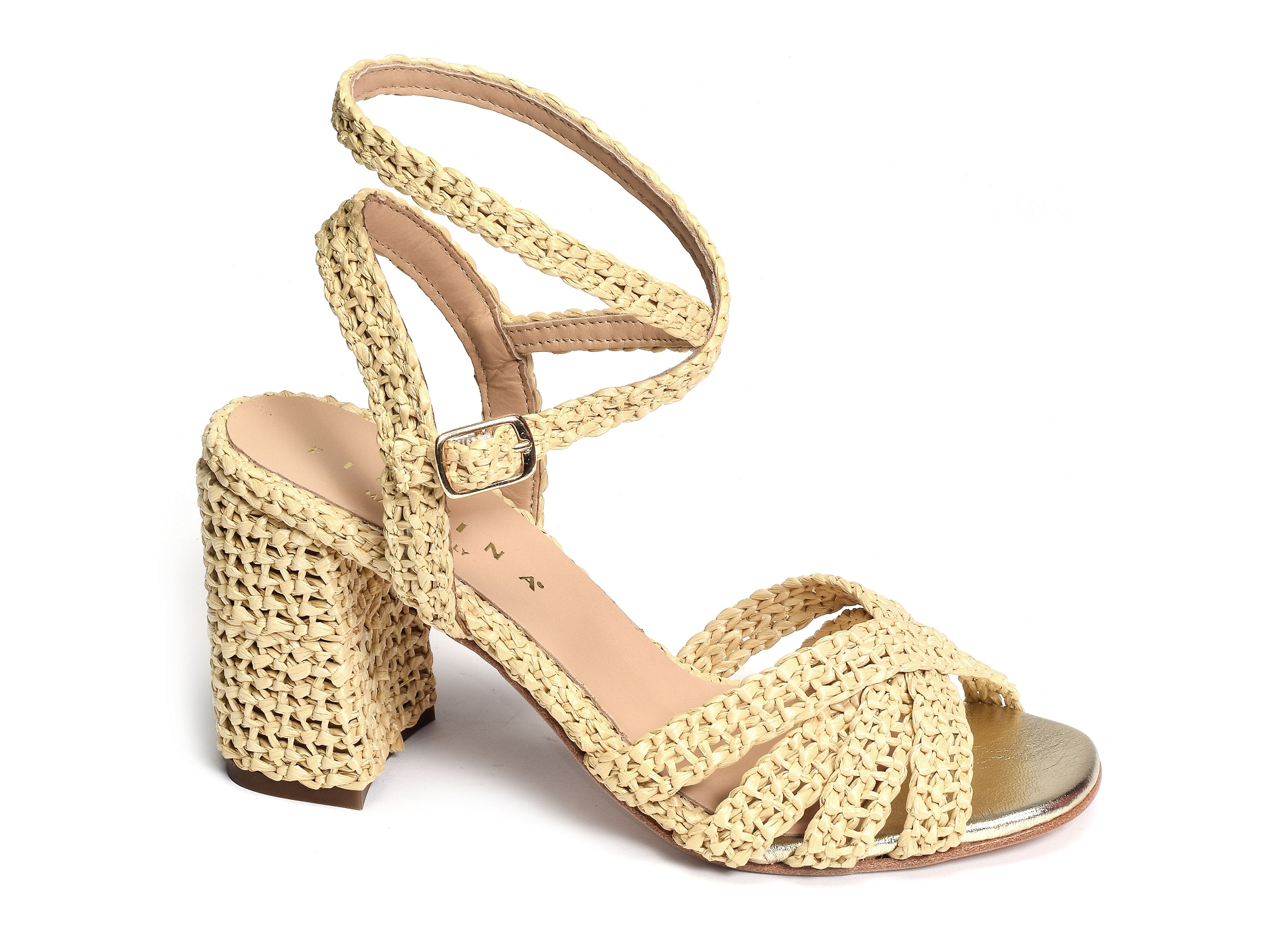 Claudia raphia beige