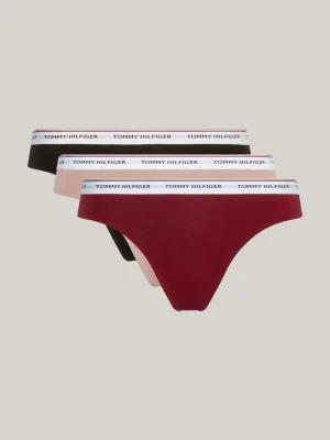 Conjunto com 3 unidades de tangas premium com logo repetido da Essential