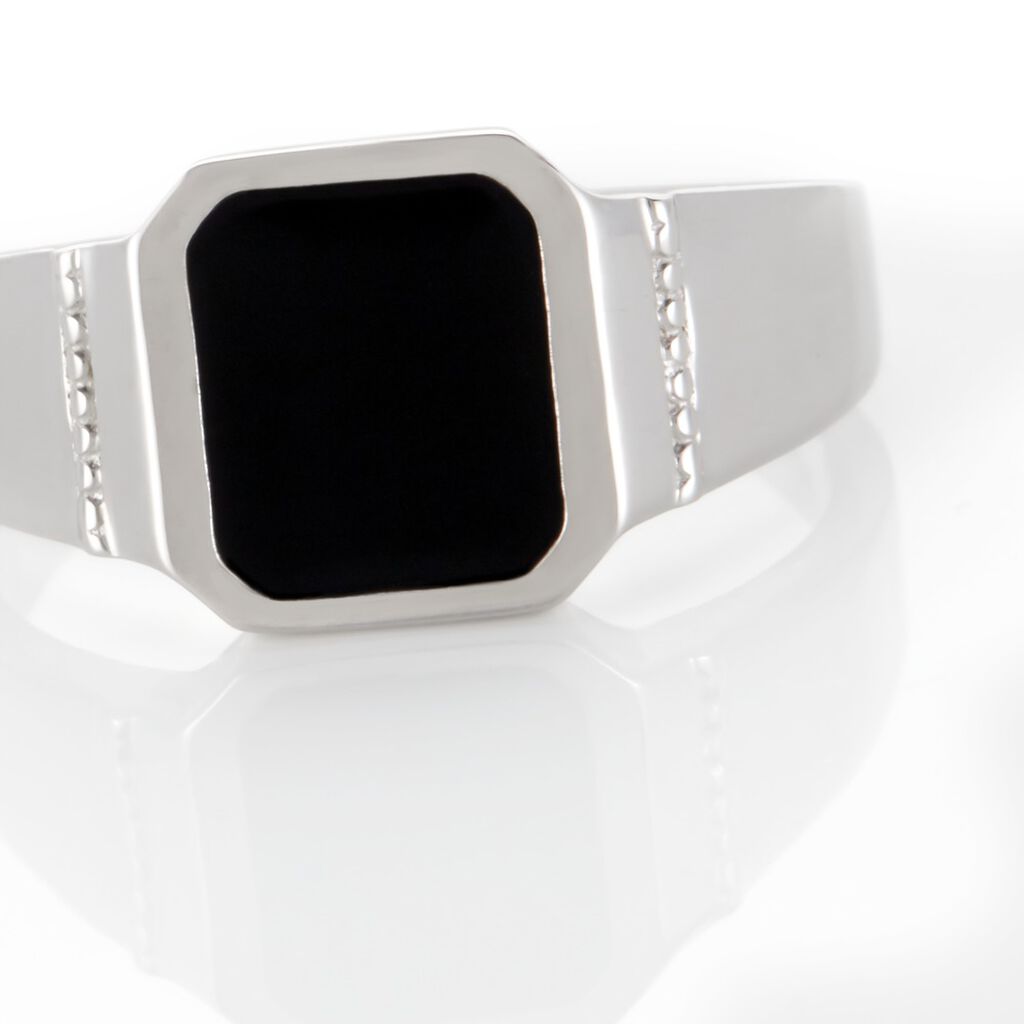 Chevalière Argent Blanc Djulian Email