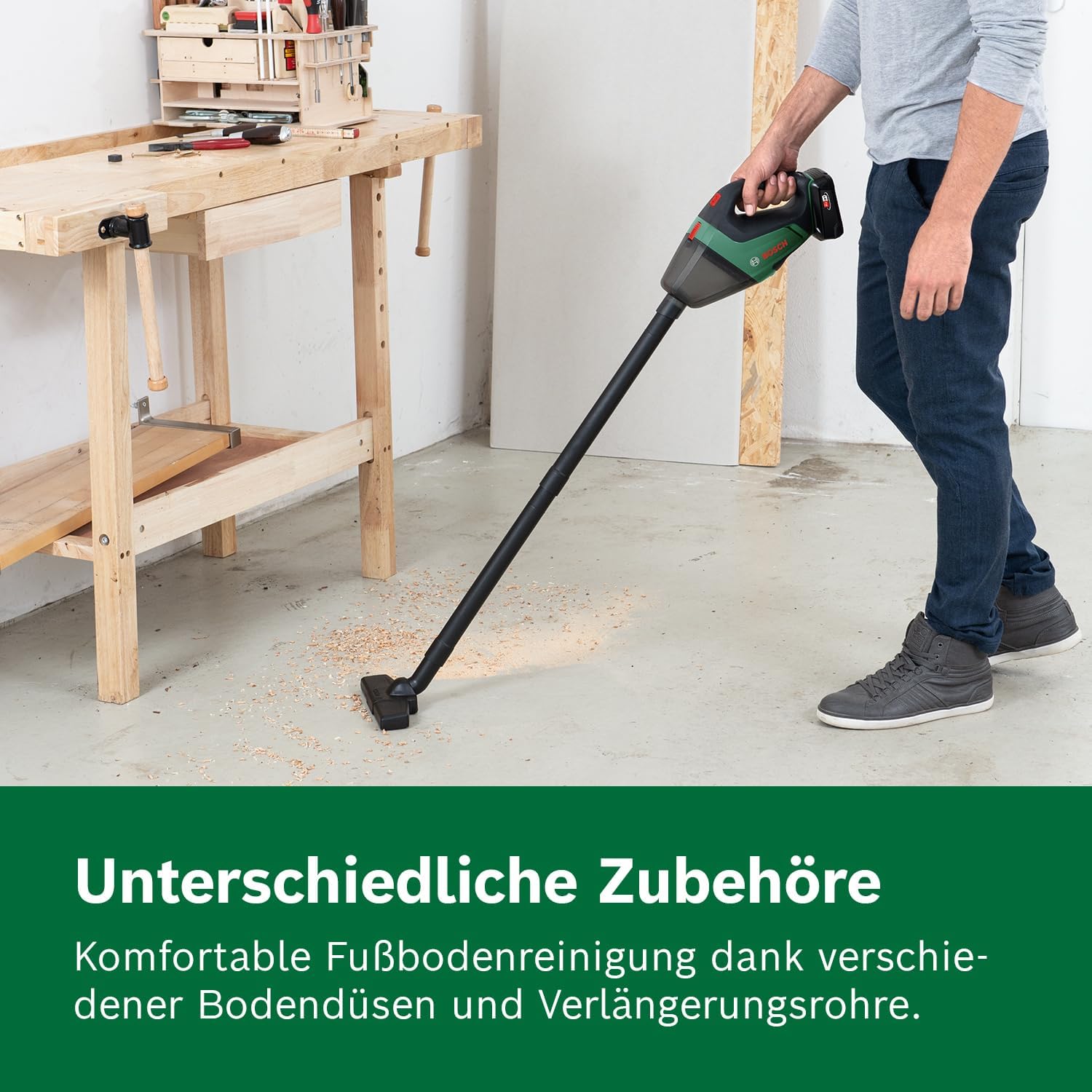 Bosch Akku Staubsauger UniversalVac 18 (2,5 Ah Akku, 18 Volt System, im Karton)