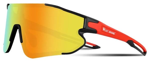 Lunettes de soleil de sport polarisées UV400 - rouge