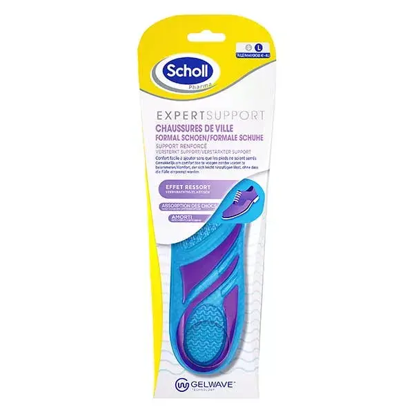 Palmilhas Scholl Expert Support para sapatos sociais, tamanhos 40 a 46,5.