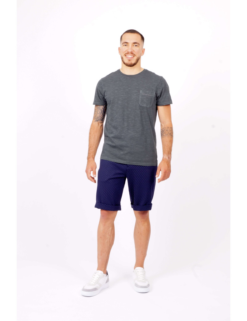 PETROL IND BERMUDA MOLLETON PRINT DARK