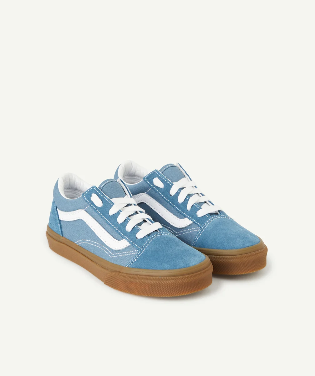 VANSBASKETS BLEUES AVEC SEMELLE MARRON OLD SKOOL