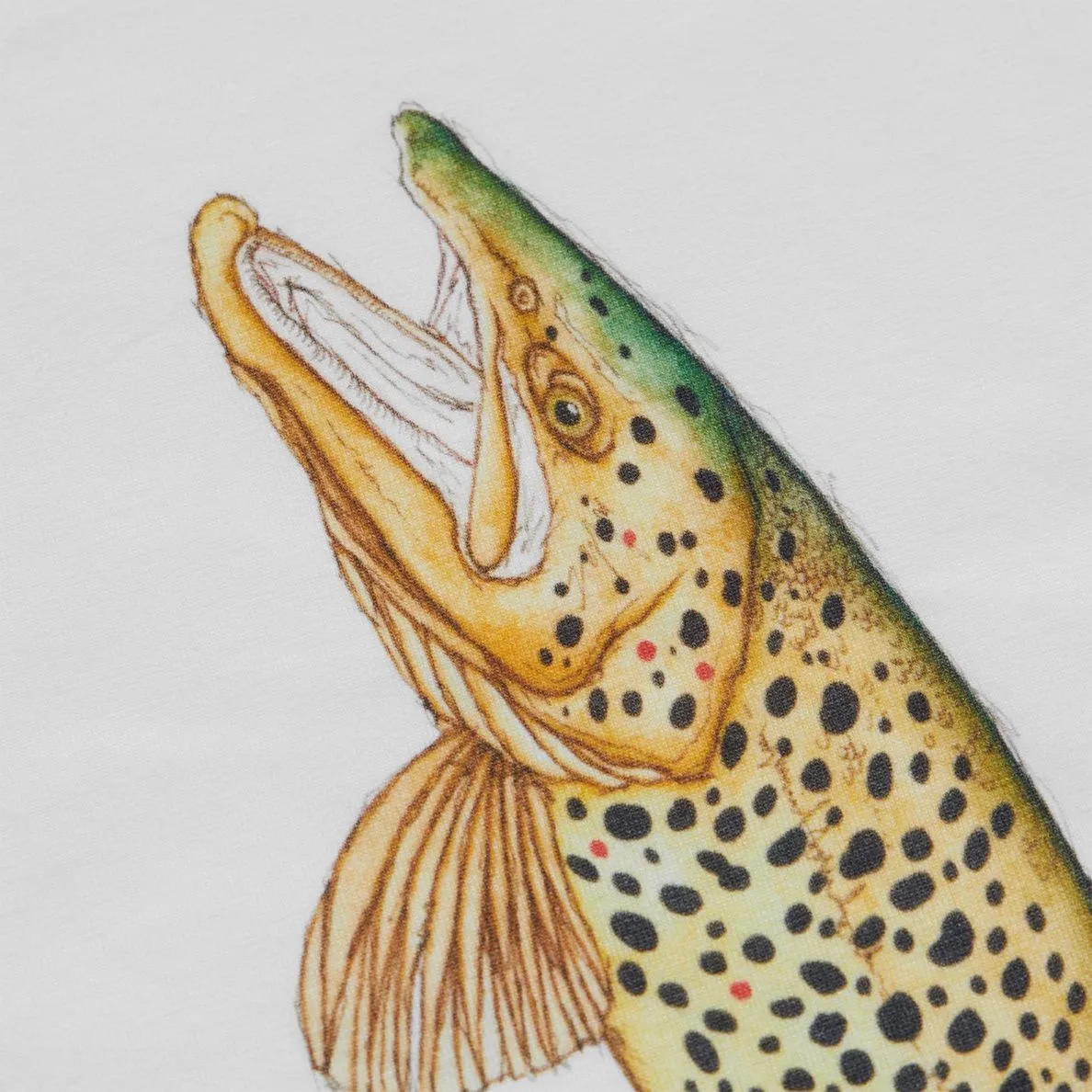 Nordic Hawk Men's Trout Tee White