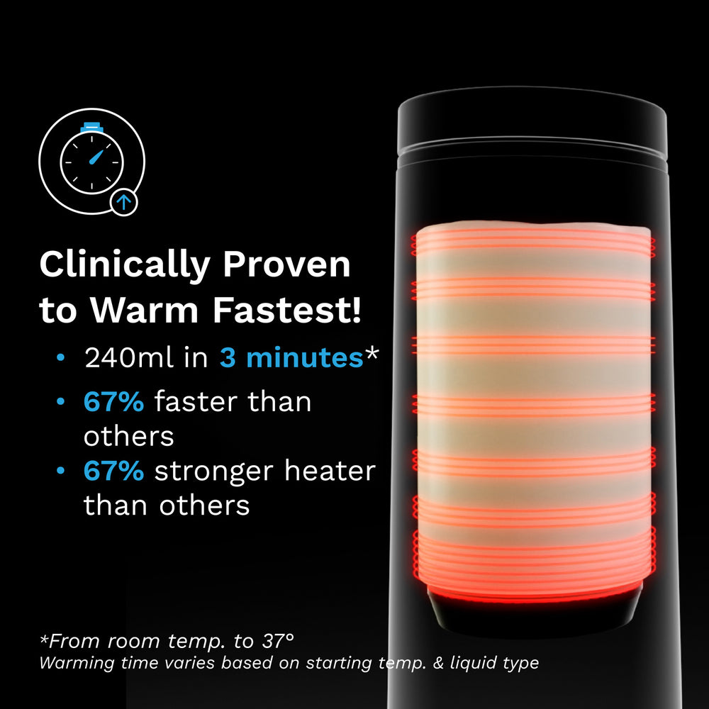 Køb Baby Brezza Black Superfast Portable Flaskevarmer