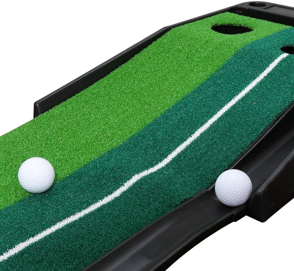(2.5m) Minigolf Indoor Trainings Matte Golf Putting Kunstrasen inkl. Ballrückgabesystem   3 Golfbälle