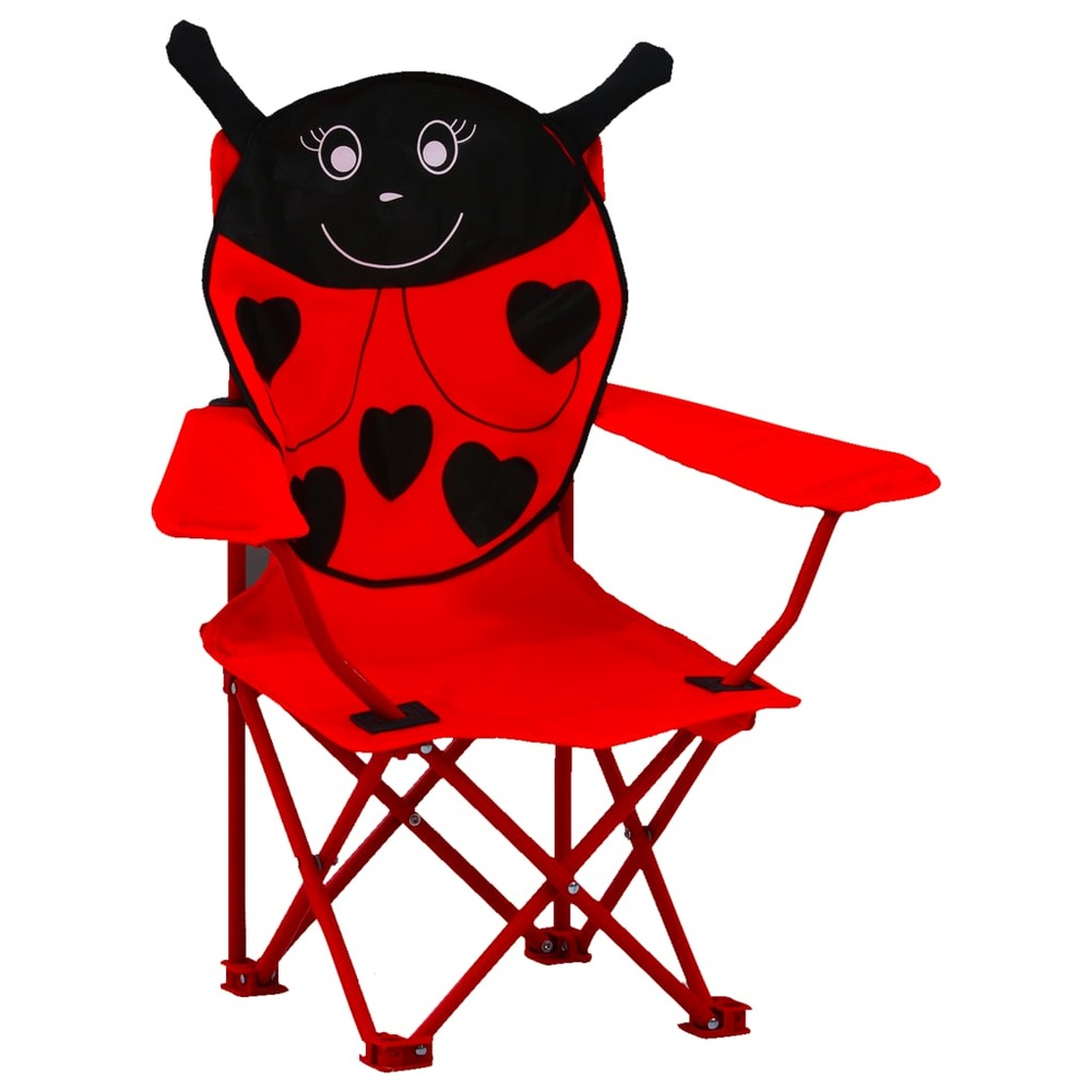 Chaises de jardin pour enfants 2 pcs rouge tissu
