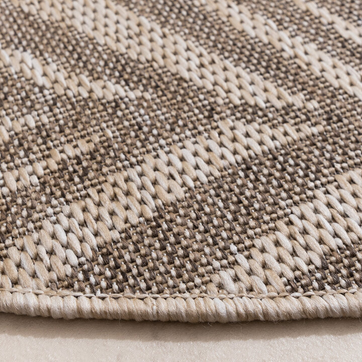 Rond buiten vloerkleed - Tiga Palm Taupe