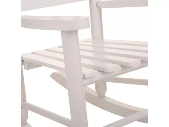 Chaise à bascule enfant en bois couleur miel 38x47x49.5h