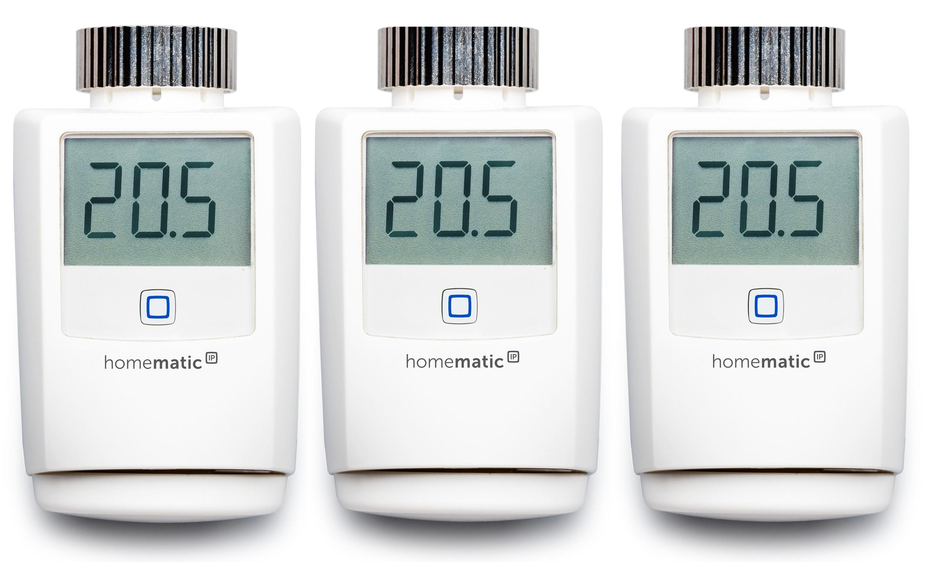 Smart Home Funk-Heizkörperthermostat (Kit mit 3 Stück)<br>Heizungssteuerung – HmIP-eTRV-2